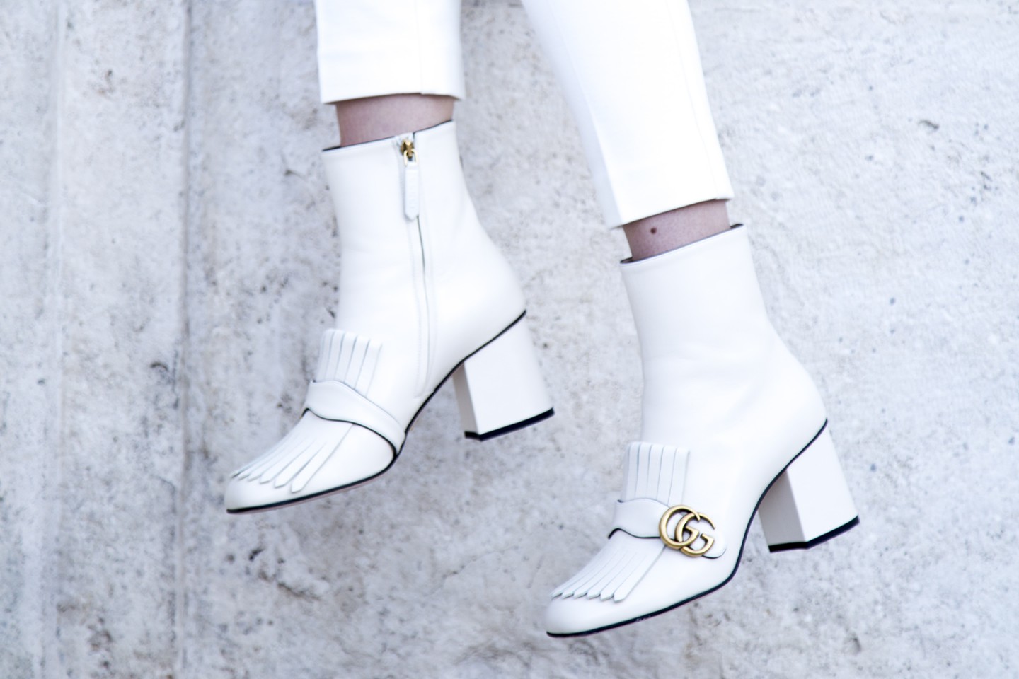 Gucci leather ankle boots
