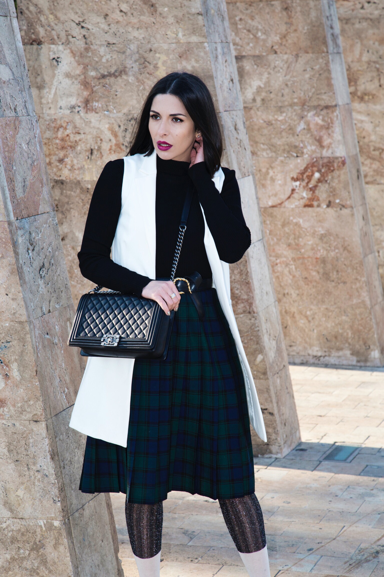 Tartan Pleated Skirt Stella Asteria