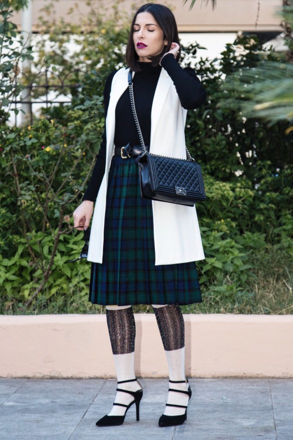 Tartan Pleated Skirt Stella Asteria