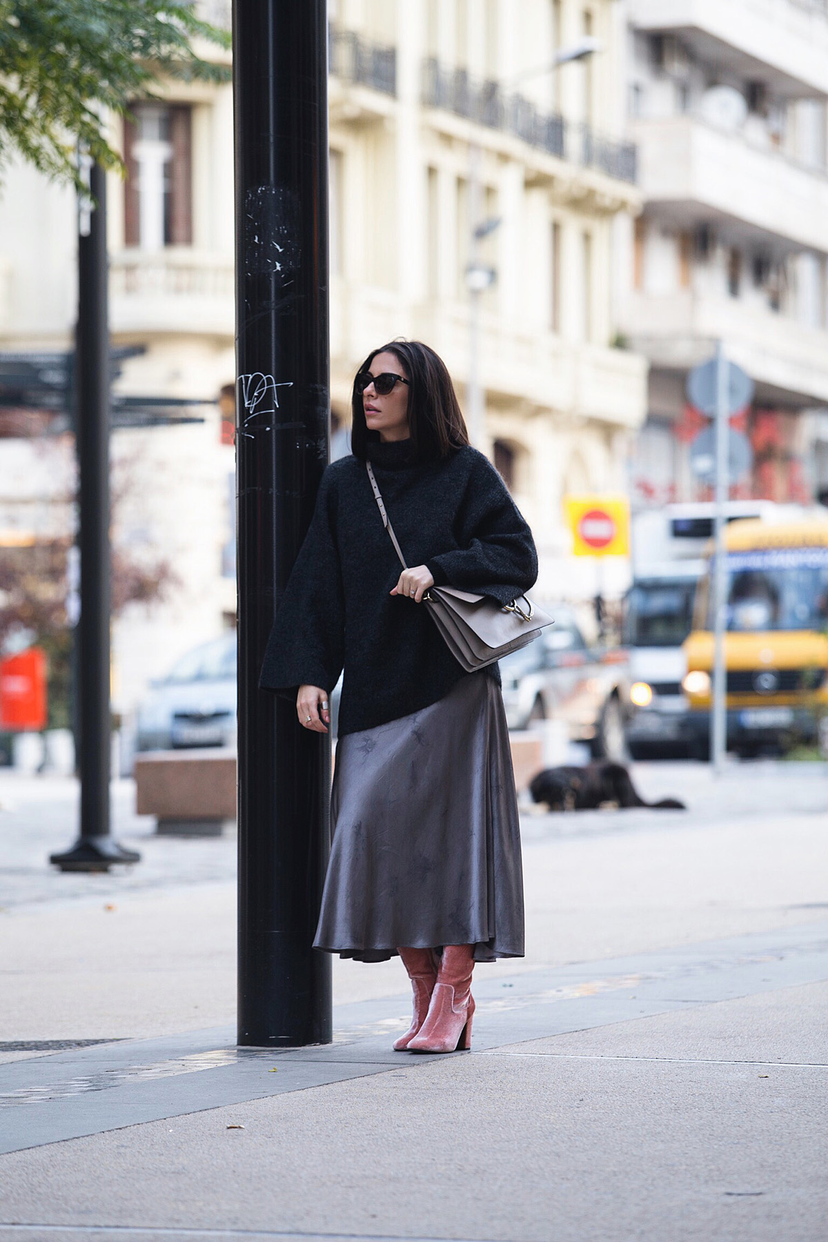 pink ankle boots outfit