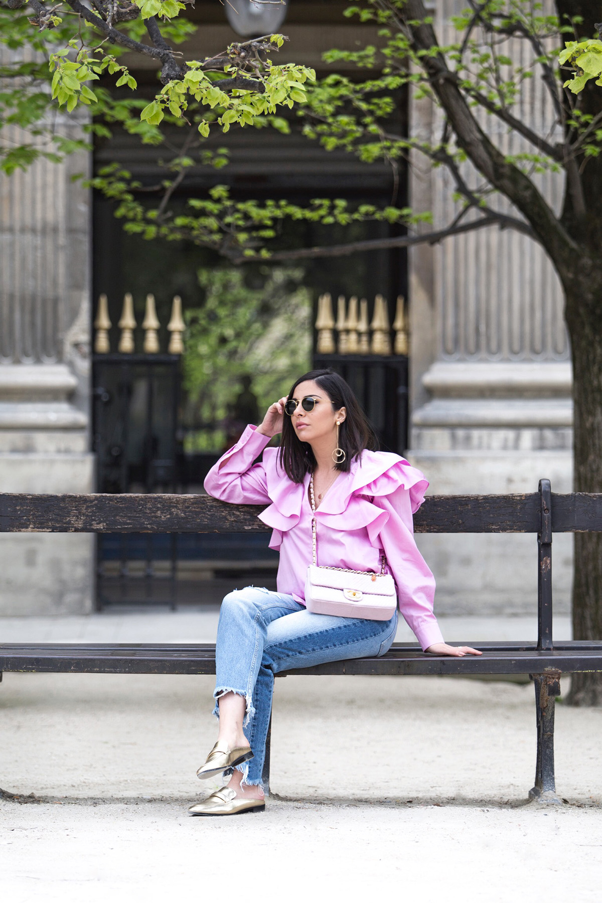 ruffle blouse in pink as seen on Stella Asteria Fashion & Lifestyle Blogger