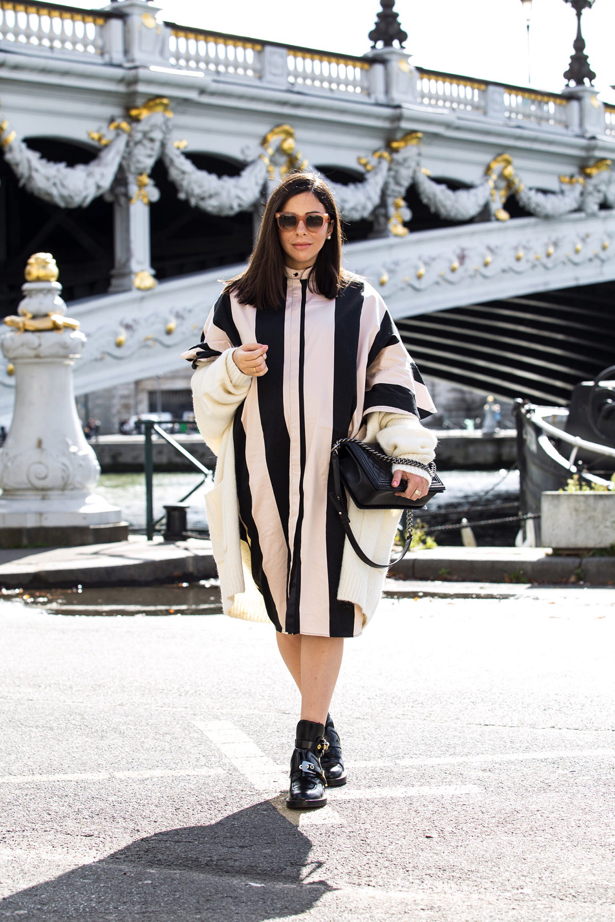 stripes and ruffles dress for Paris Fashion Week by Stella Asteria - Fashion & Lifestyle Blogger
