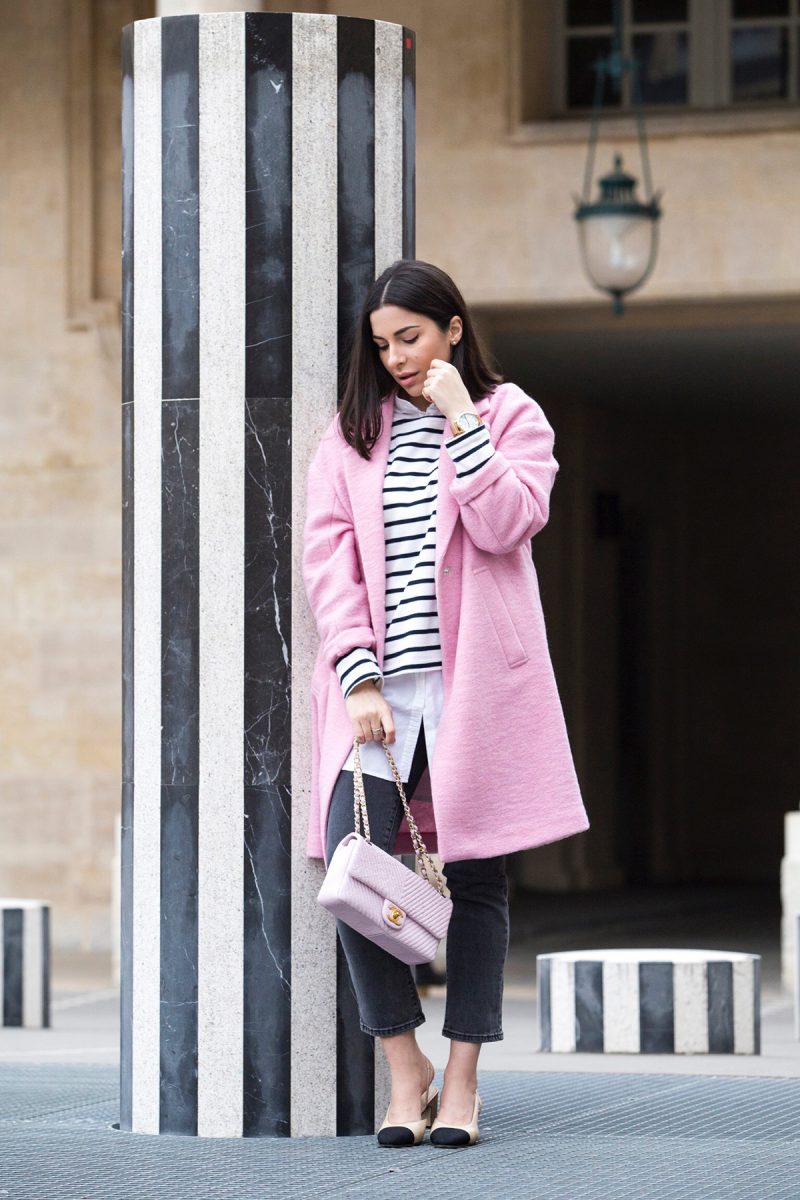 Pink Chanel Bag & Stripes At Palais Royal - Stella Asteria