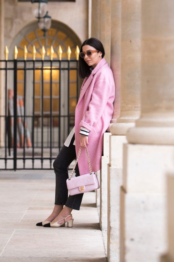 Pink Chanel Bag & Stripes At Palais Royal - Stella Asteria