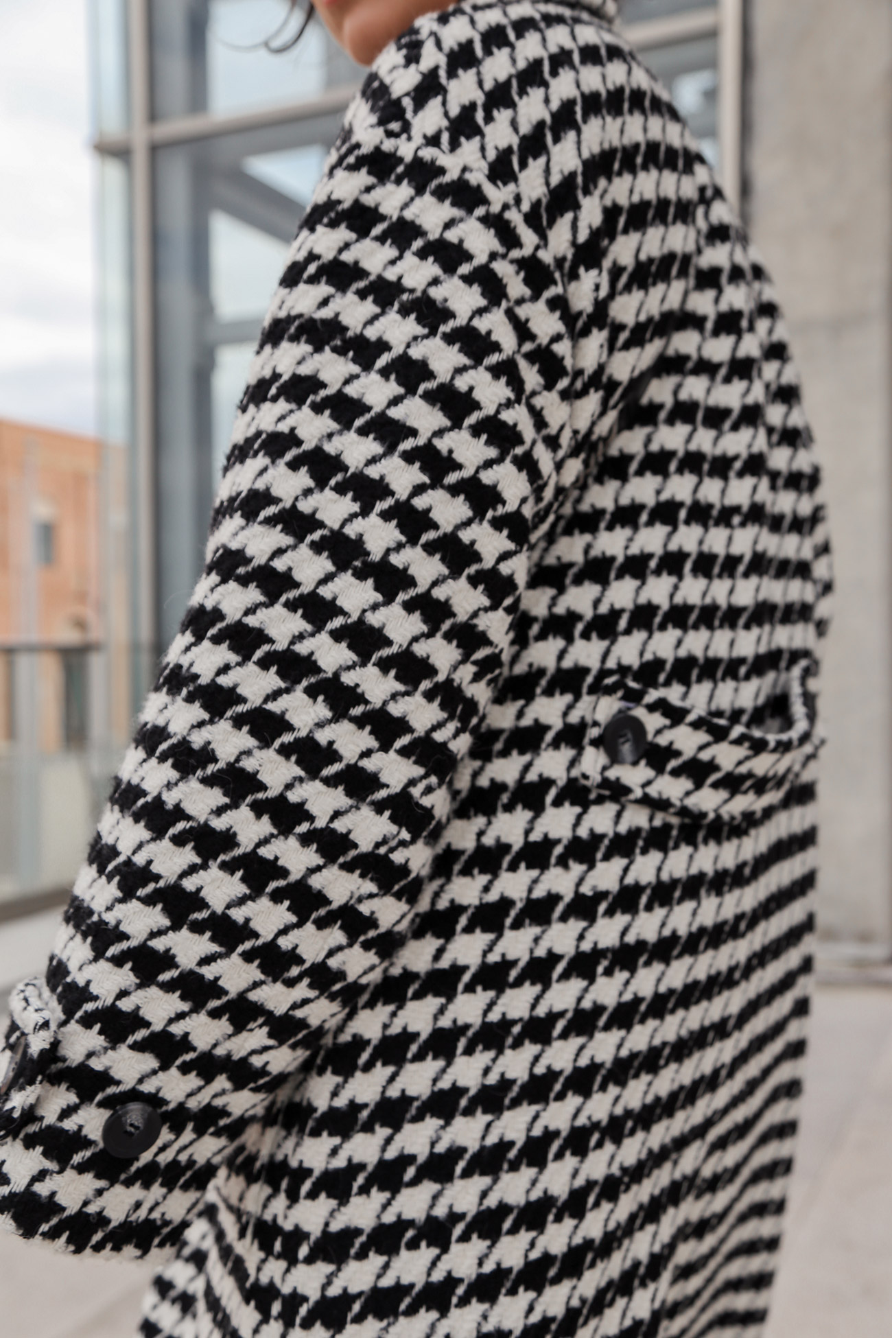 Trend Alert: Black And White Houndstooth Coat - Stella Asteria
